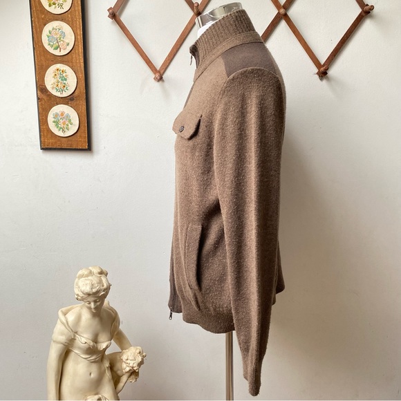 Banana Republic Wool Knit Brown Sweater Jacket - Picture 5 of 12